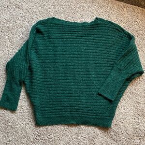 SHEIN Deep Green Ribbed Sweater